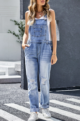 Combinaisons en jean Harlan sans manches unies